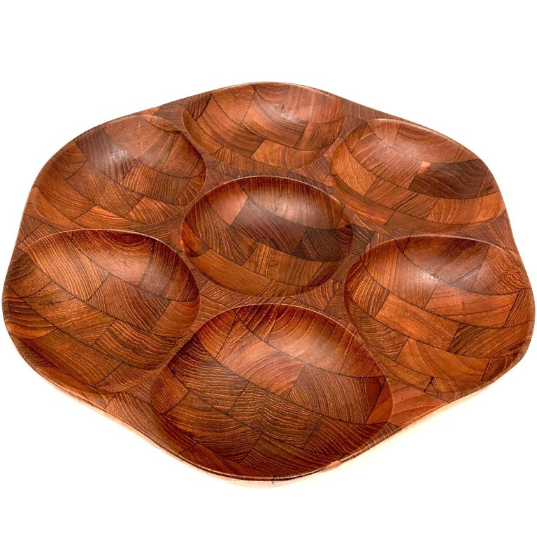 Danish Modern Solid Teak Condiment Tray Attributed to Digsmed For Sale at 1stDibs