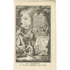 Impression ancienne illustrant les activités de négoce en Asie du Sud-Est et du Sud-Est par I. Tirion