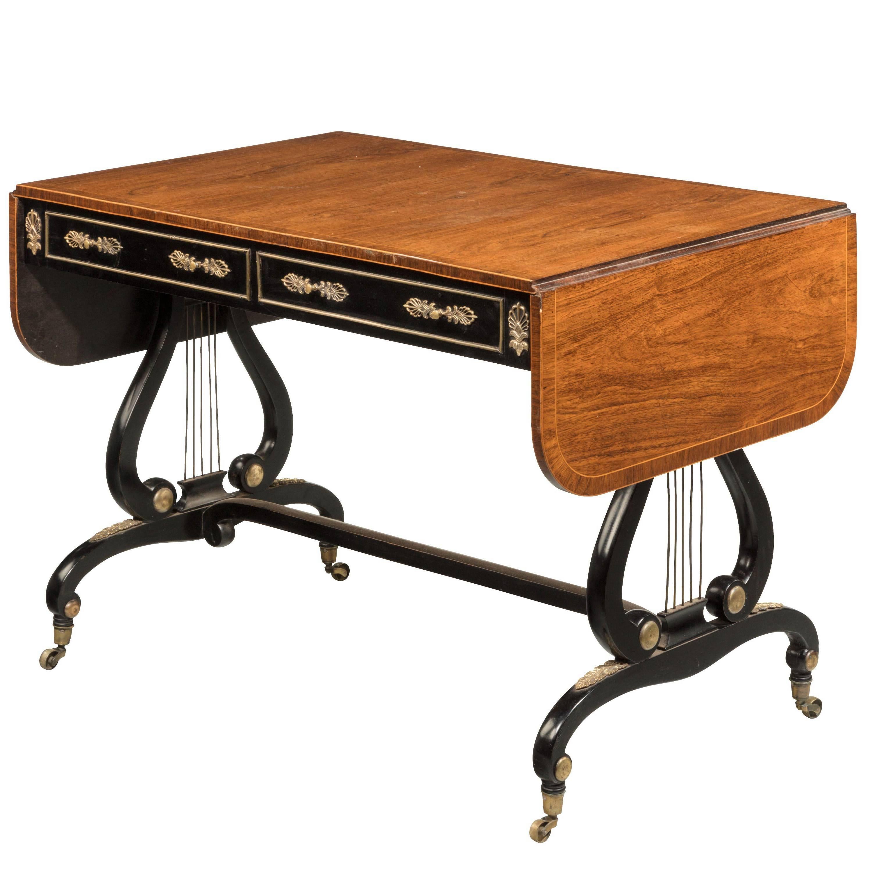 Regency Period Rosewood Sofa Table of the Most Elegant Form