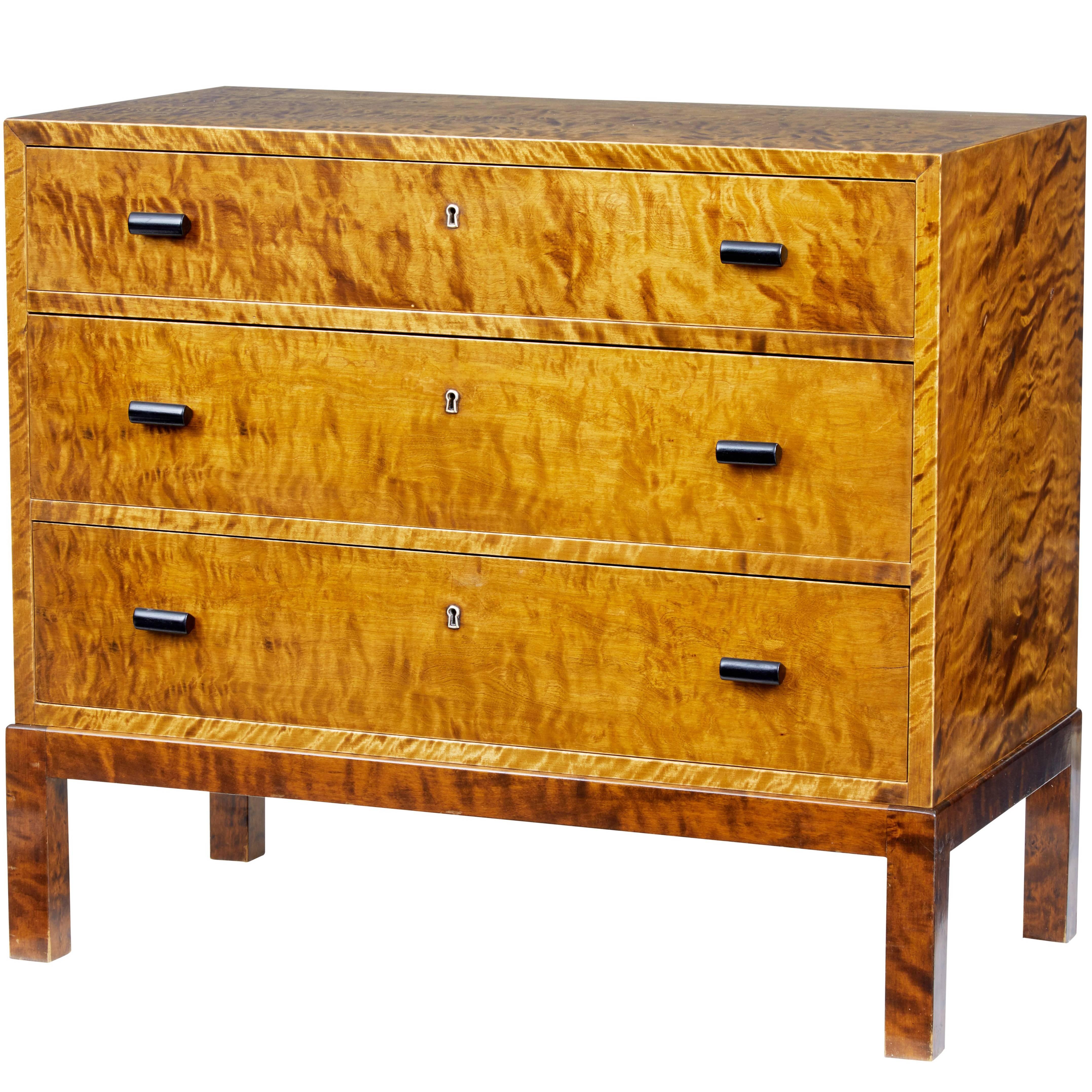 Mid-20th Century Scandinavian Birch Chest of Drawers