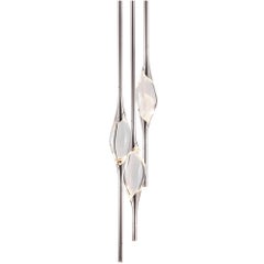 "Il Pezzo 12 Round Chandelier" LED Lamp in Nickel and Crystal
