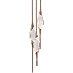 "Il Pezzo 12 Round Chandelier" - height 120cm/47.2" - bronze - crystal - LEDs