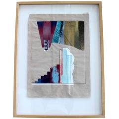 Mid-Century Modern Rauschenberg Signed Abstract Print Dated 1970s Numbered