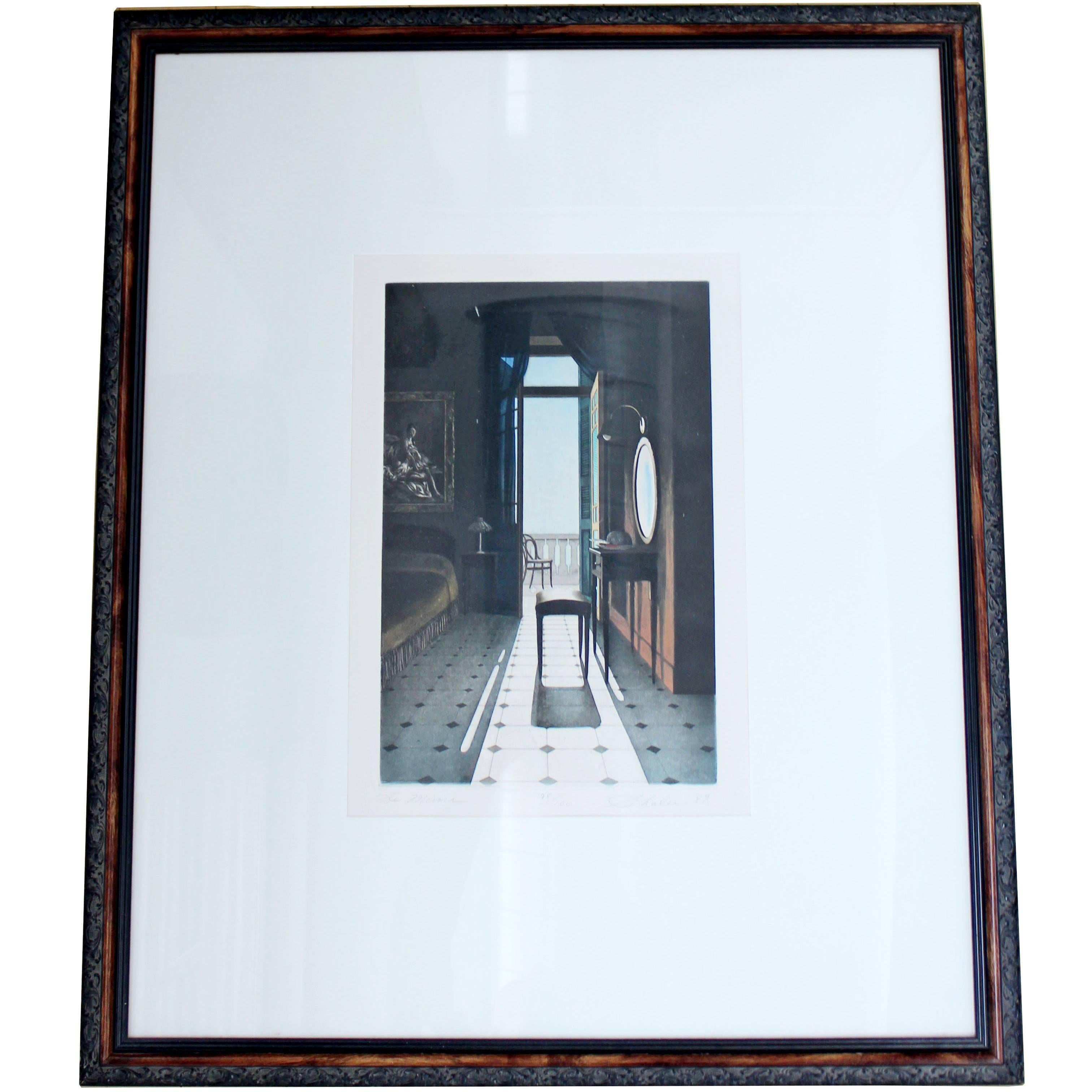 Le Miroir Framed Print Signed Dated 1989 Numbered 78/100 by Lynne Shaler