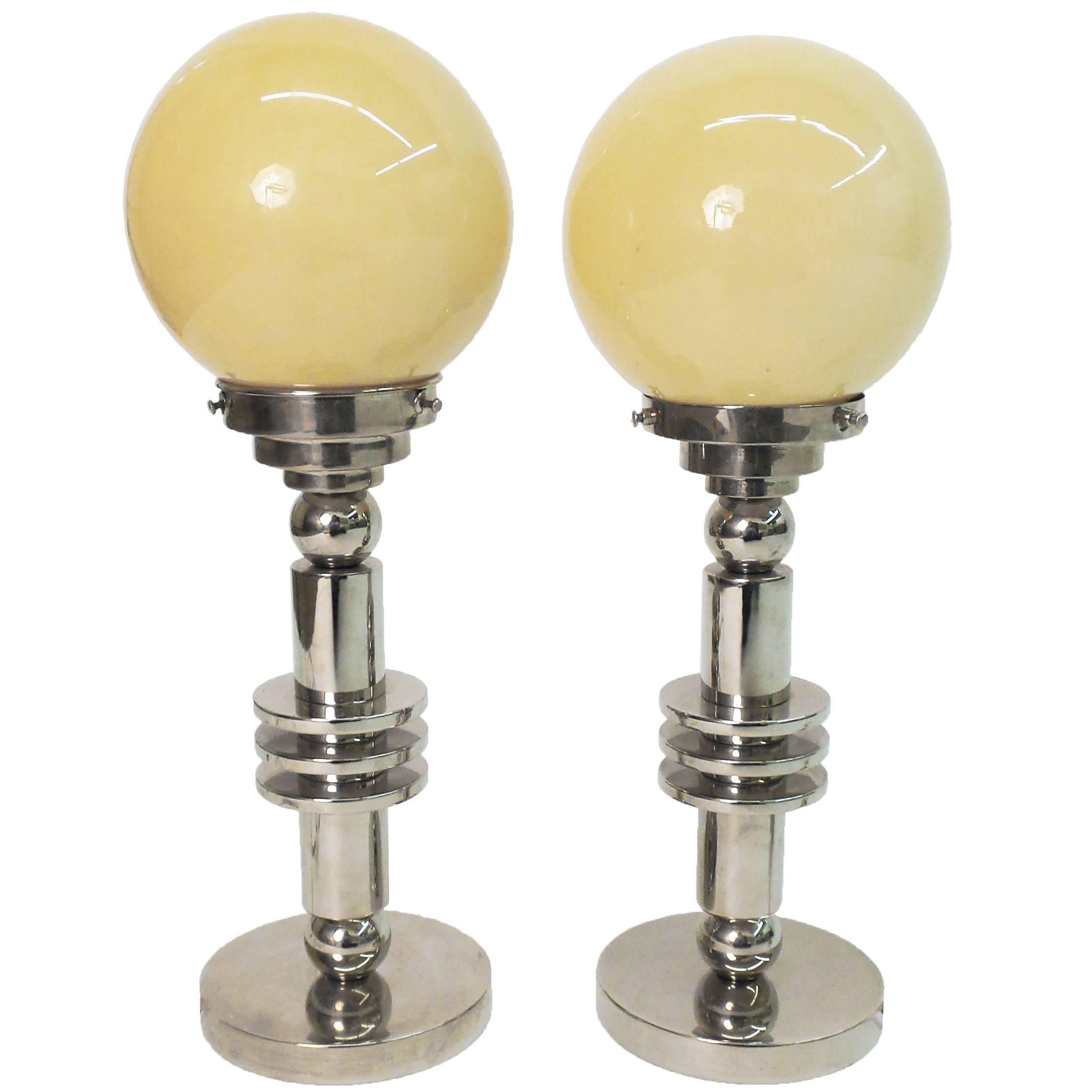 Modernist Chrome Table Lamps For Sale