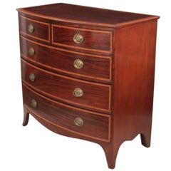 Regency Inlaid Mahogany Bow Front Chest