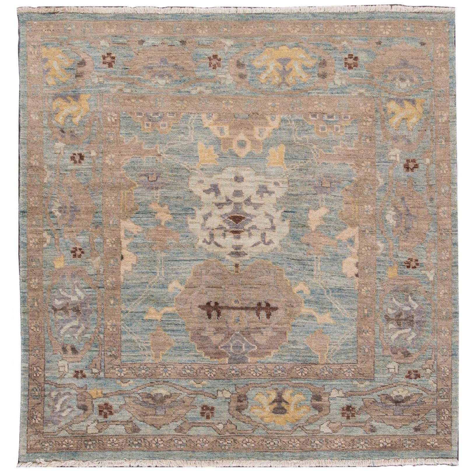 Antique Lillian Square Rug at 1stDibs