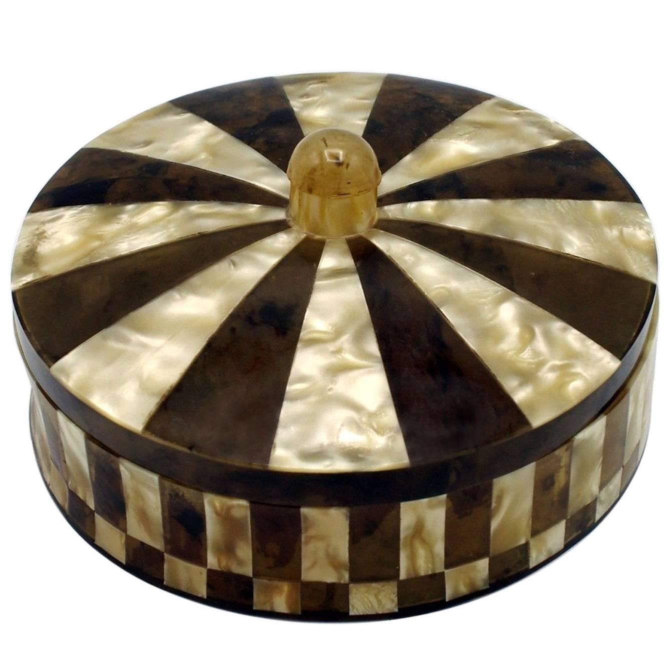Art Deco Round Lidded Box