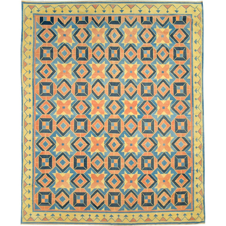 Vintage Indian Dhurrie FlatWeave Rug at 1stDibs