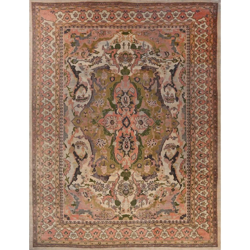 Handwoven Antique Persian Sultanabad, circa 1900 For Sale