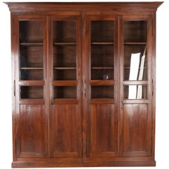 French 19th Century Four Door Walnut Bibliothèque