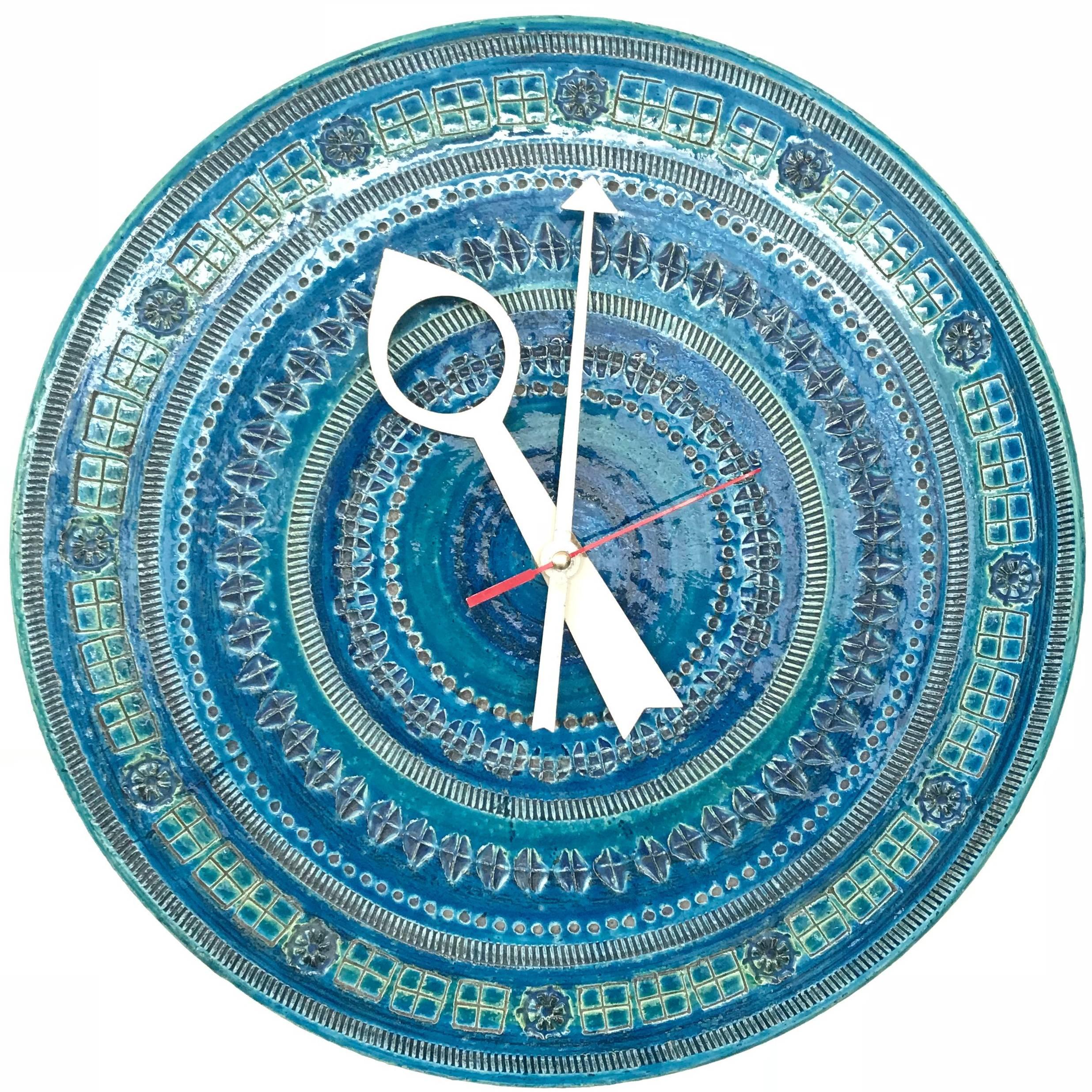 Bitossi Londi 'Rimini Blu' Pattern Clock for Meridian