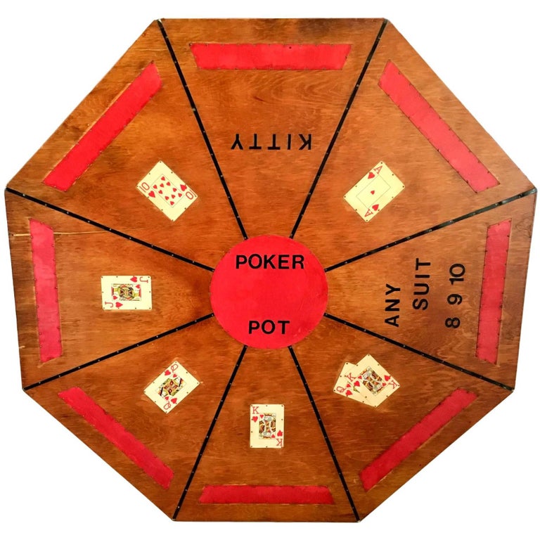 Vintage Tabletop Poker Game Board at 1stdibs