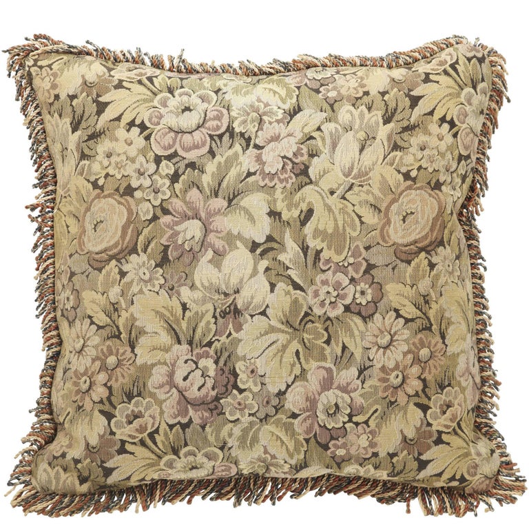 Vintage Tapestry Pillow For Sale at 1stdibs