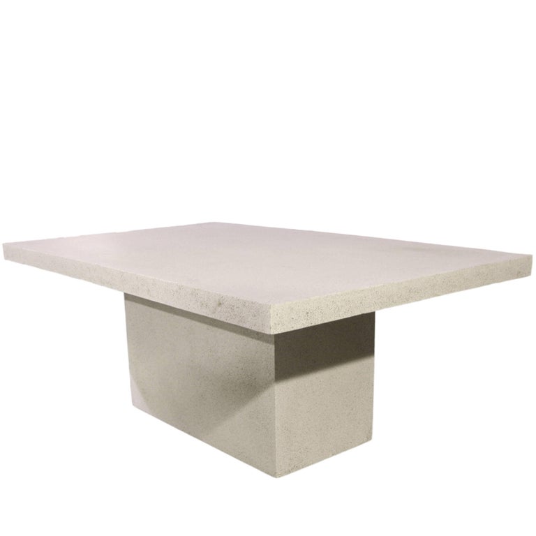 Lightweight Outdoor Dining Table In Natural Concrete By Zachary A Lightweight Outdoor Dining Table In Natural Concrete By Zachary