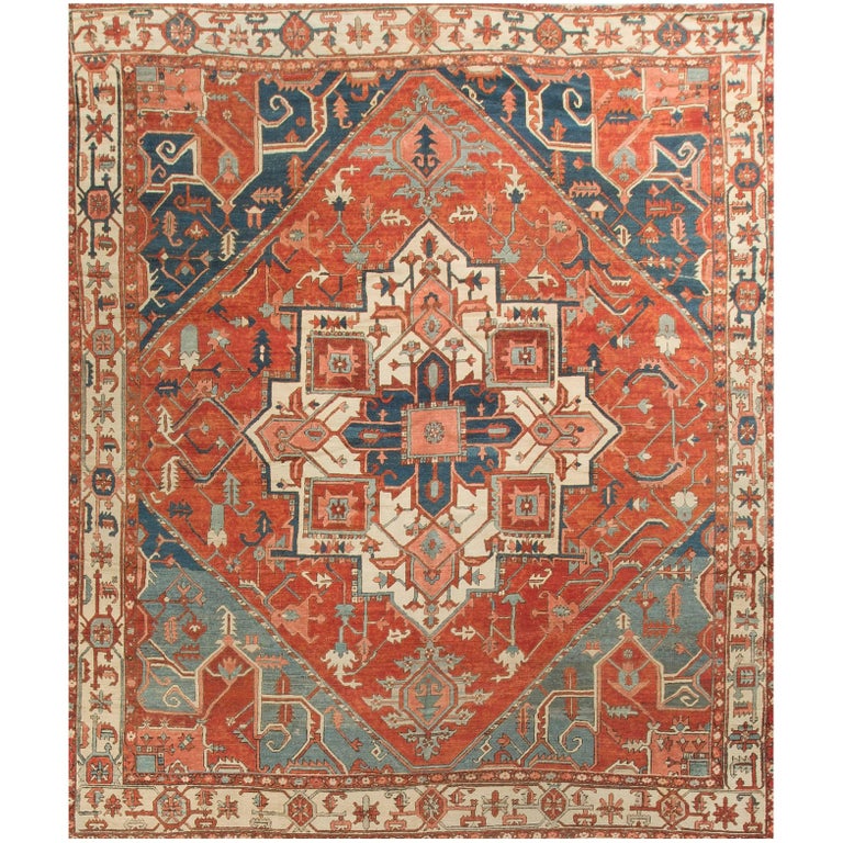 Antique Persian Heriz Rug For Sale at 1stdibs