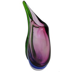 1960s Stretch-Lipped Art Glass Vase, Norway
