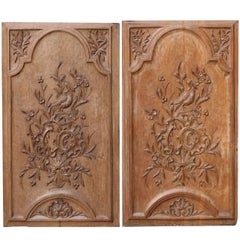 Pair of Early 19th Century Carved Oak Wall Panels