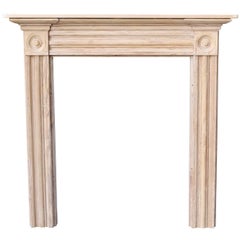 Georgian Stripped Pine Bulls Eye Fireplace