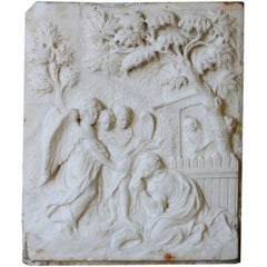 19th Century Statuary Marble Plaque