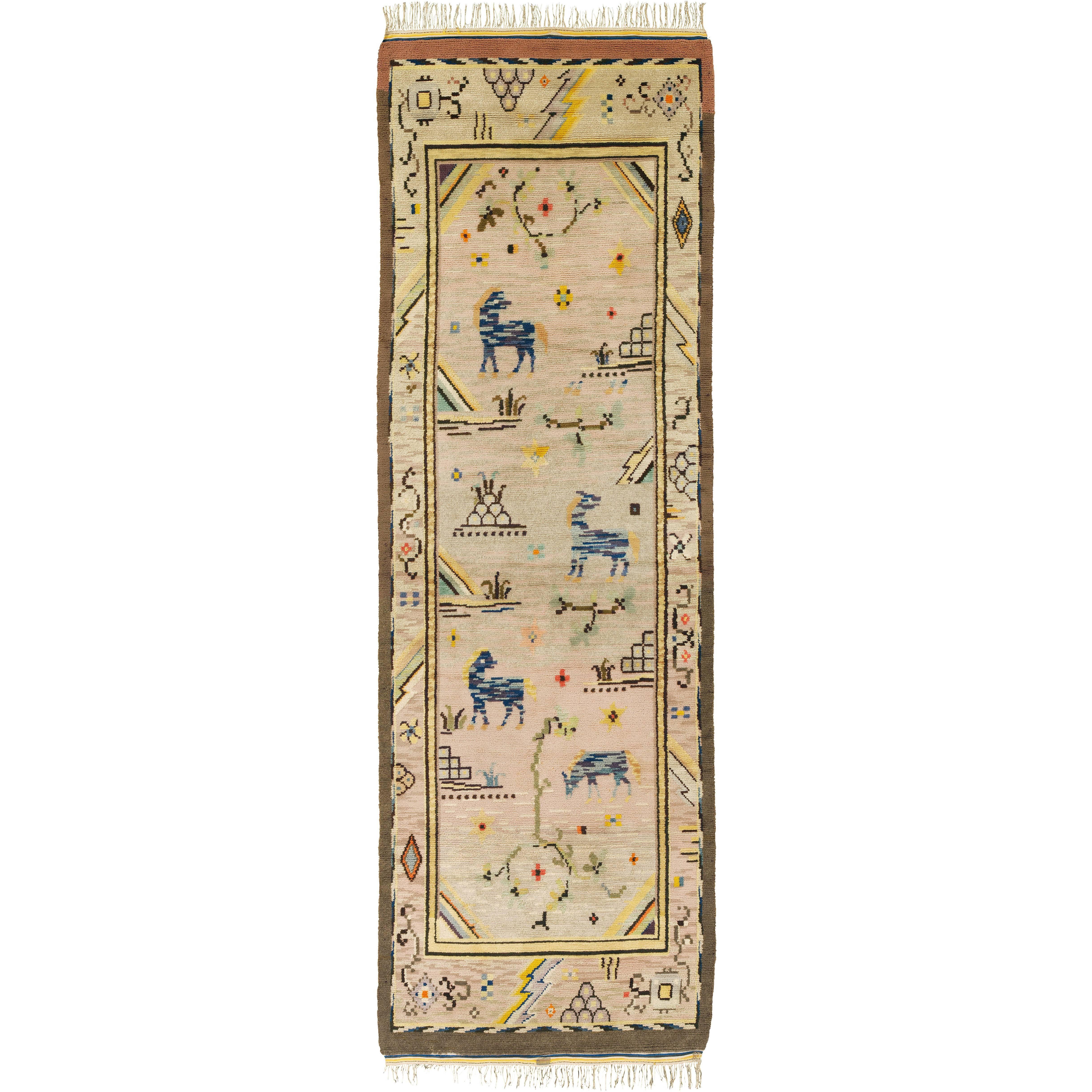 Early 20th Century Swedish Pile Rug For Sale