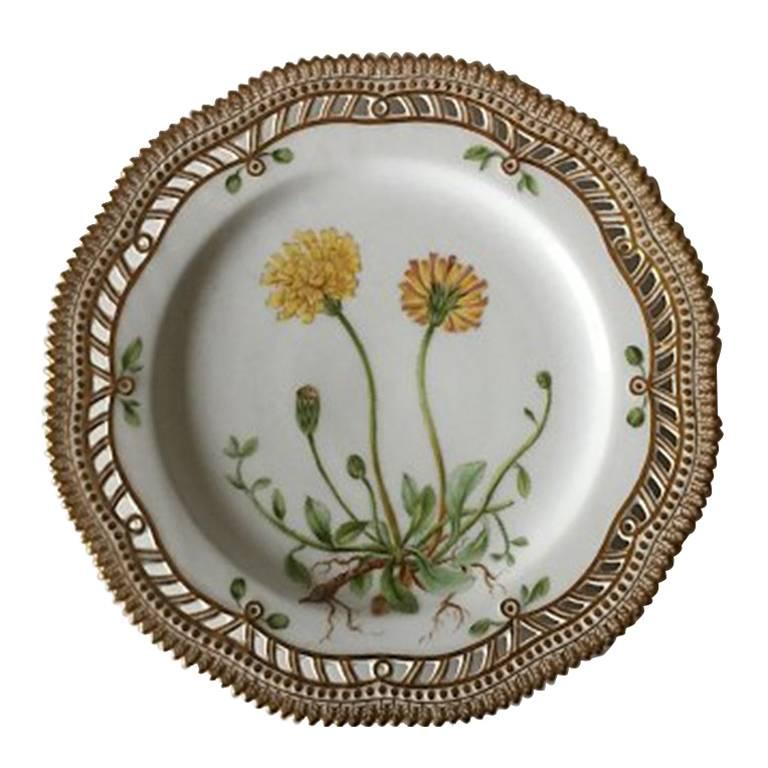 Royal Copenhagen Flora Danica Luncheon Plate with Pierced Border No. 20/3554
