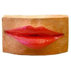 "Lips," Terra Cotta Sculpture by Ginestroni