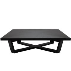 Brushed Black Oak Coffee Table