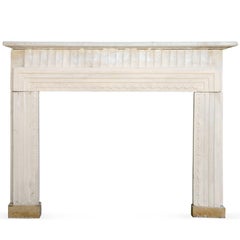 Vintage Mid-20th Century Limestone Mantel