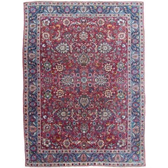 Antique Tehran Carpet with Silk Highlights