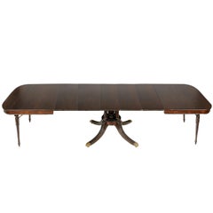 Regency-Style Mahogany Wood Banquet Dining Room Table