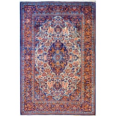 Antique Exceptional Early 20th Century Kashan Rug