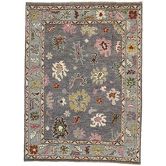 New Contemporary Oushak Area Rug with Memphis Design and Postmodern Luxe Style