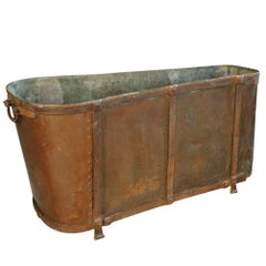 Antique French 19th Century Copper Bathtub