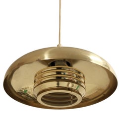 Swedish Ceiling Light in Brass by Hans-Agne Jakobsson, T-792, 1970s