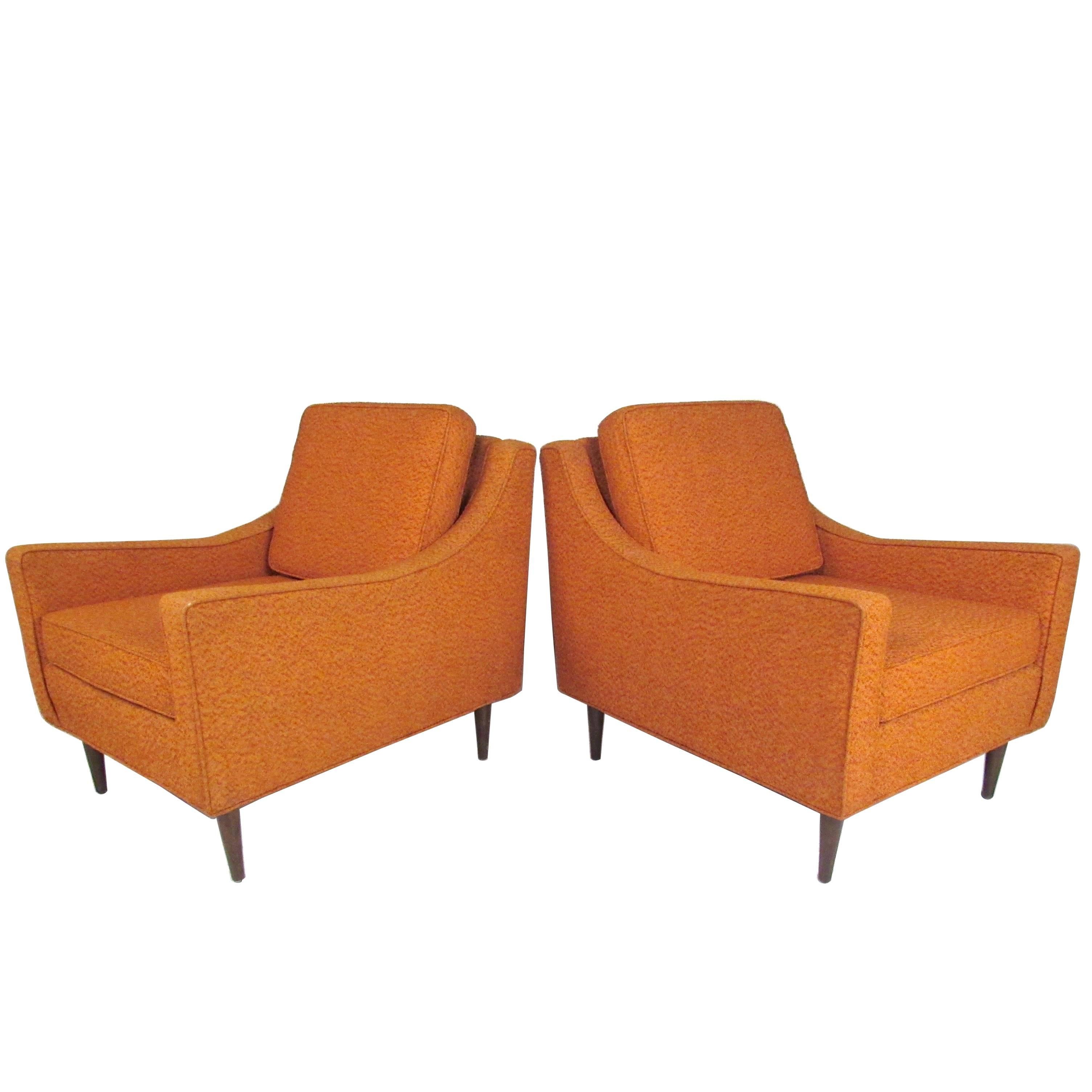 Pair Mid-Century Modern Lounge Chairs