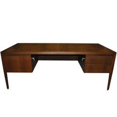 Vintage Midcentury Stow Davis Walnut Burl Desk