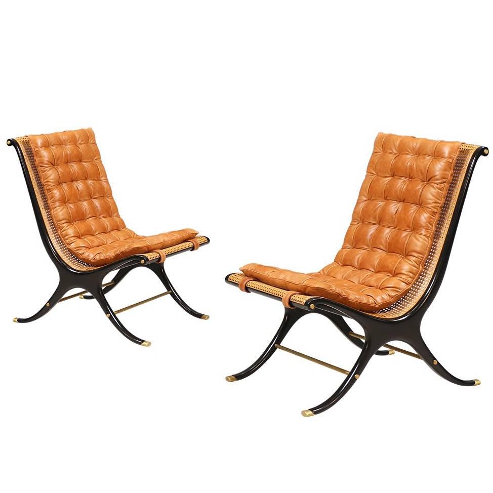 Gerald Jerome Scoop Lounge Chairs for Heritage