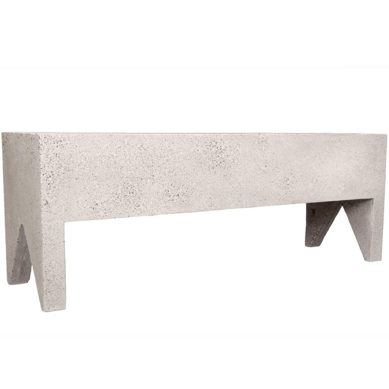 Cast Resin Farm Bench Natural Stone Finish By Zachary A Design