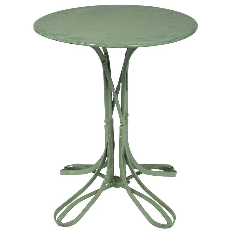 Green French Vintage Bistro Table at 1stDibs