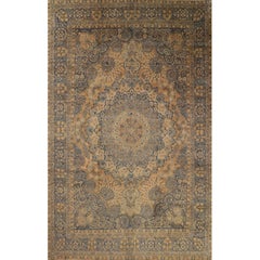 Handwoven Antique Persian Lavar Kerman Rug, circa 1940