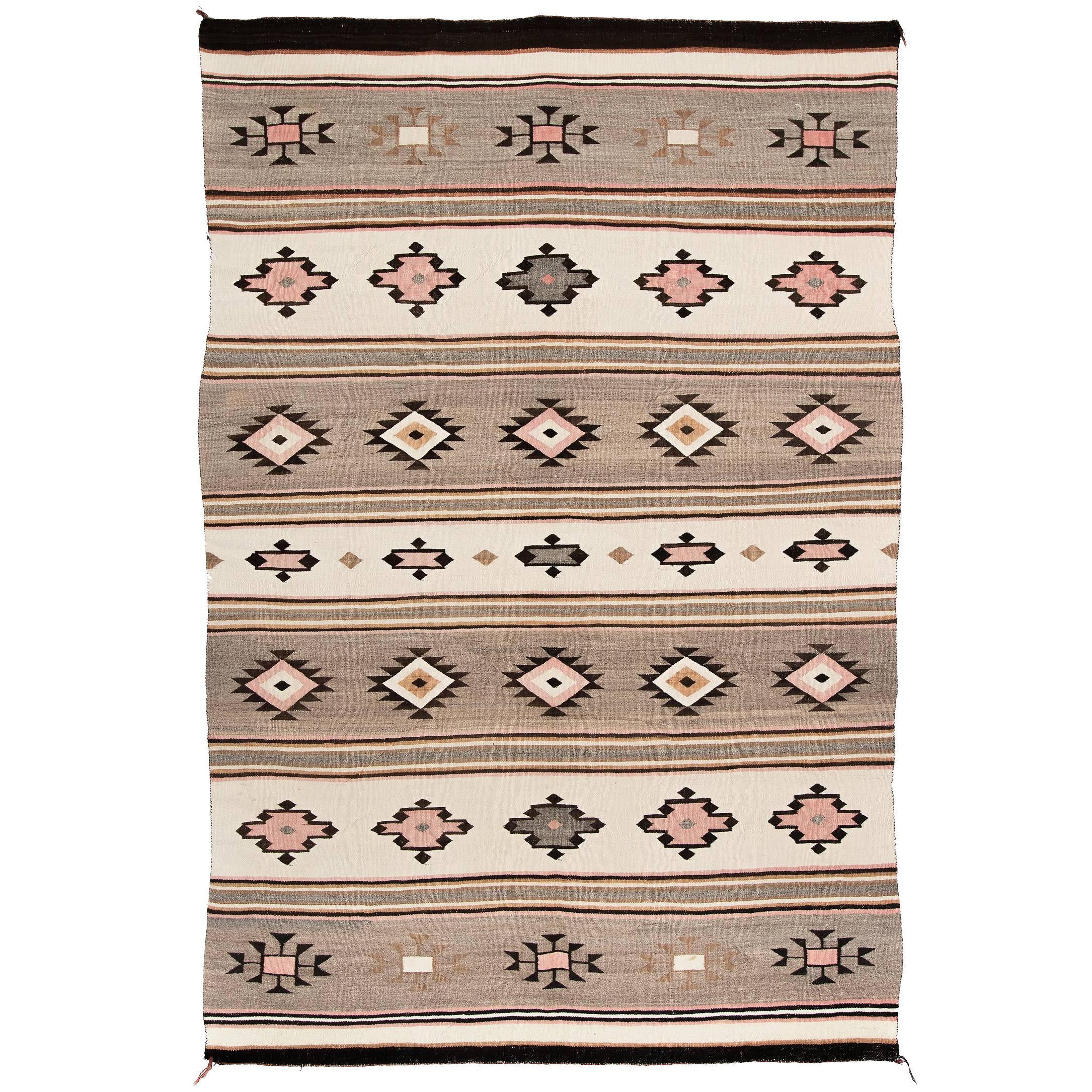 Vintage Navajo Trading Post Rug, Chinle Revival Pattern, circa 1935