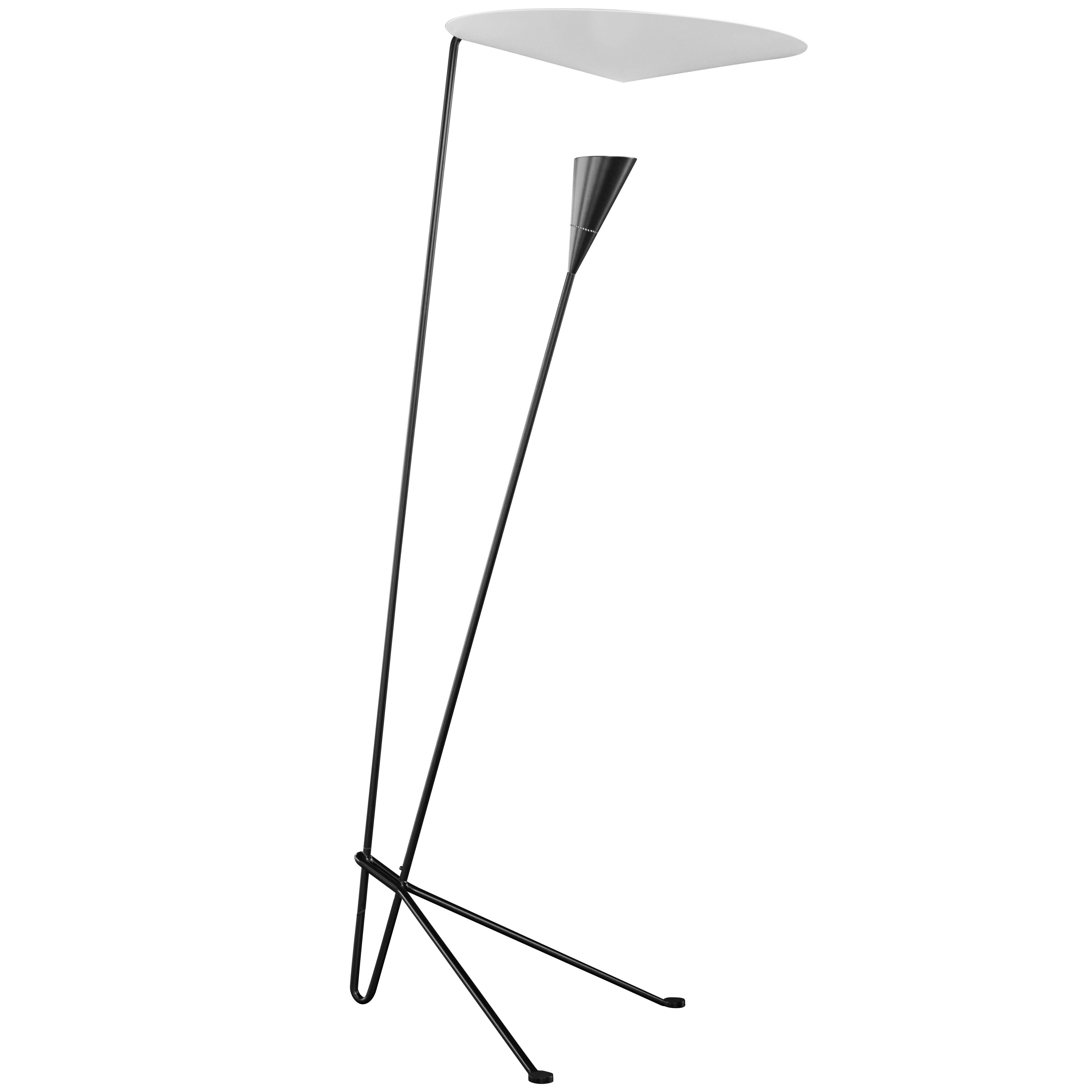 Michel Buffet 'B211' Black and White Floor Lamp