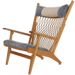 Vintage Hans J. Wegner JH-719 Oak Halyard Armchair for Johannes Hansen, 1968