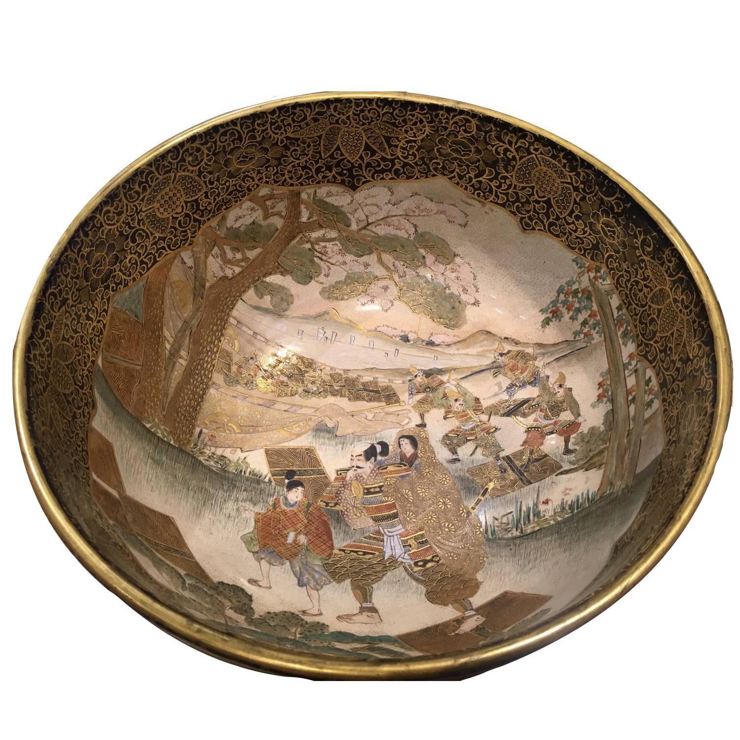 19th Century Japanese Satsuma Bowl For Sale