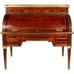 Louis XVI Style Cylinder Bureau, 19th Century
