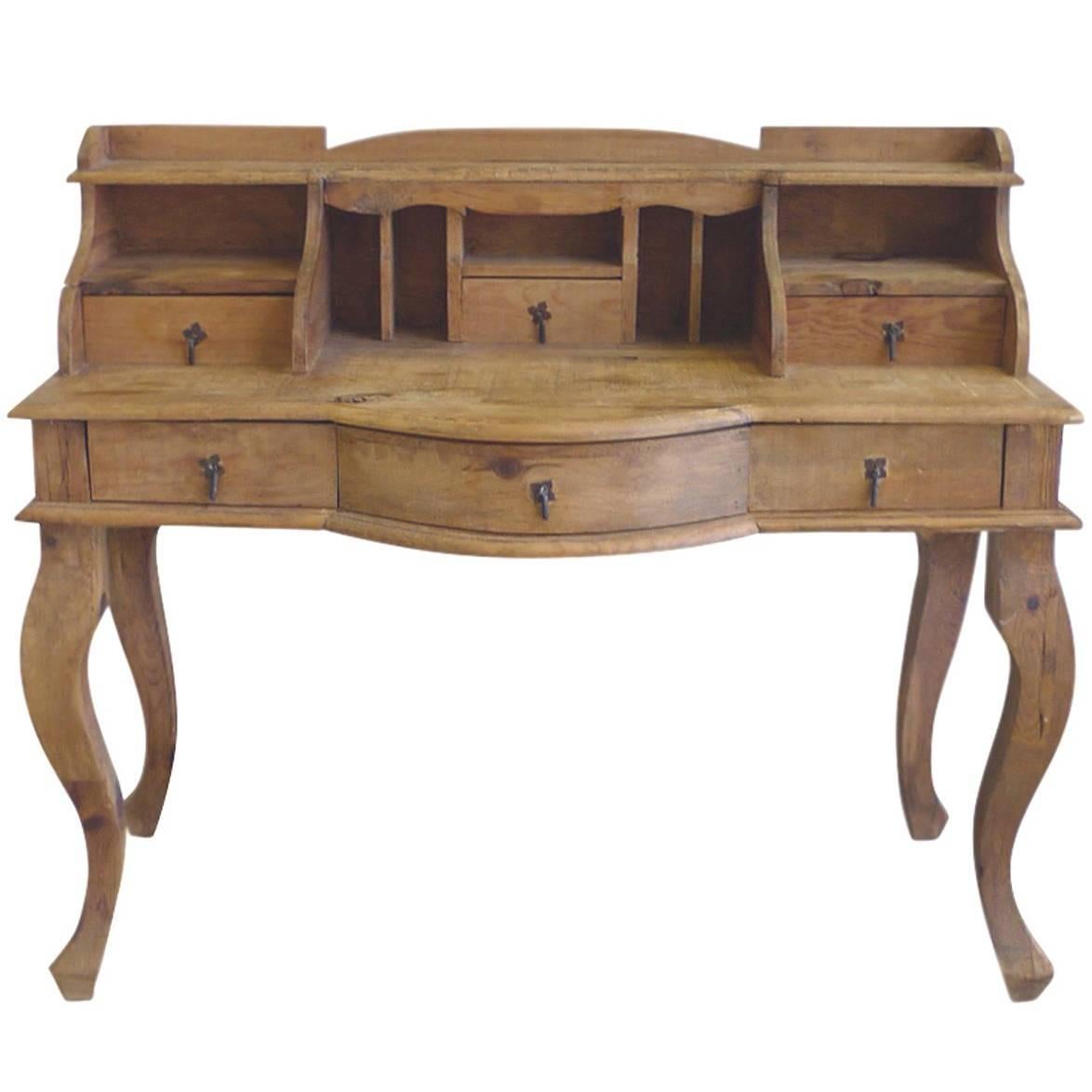 20th Century French Country Pine Desk