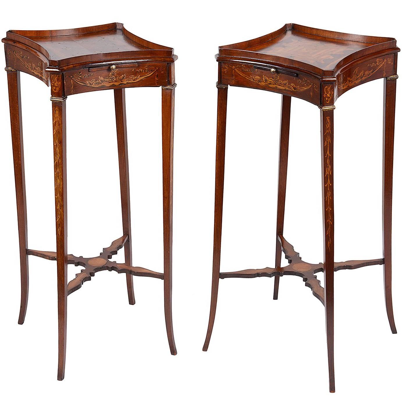 Pair of Sheraton Revival Urn Stands, circa 1880