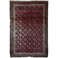 Handmade Antique Afghan Baluch Rug, 1910s, 1C502