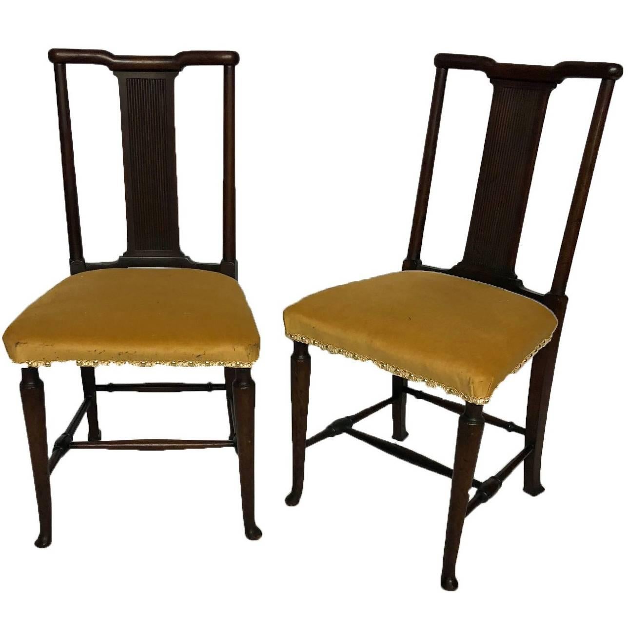 Pair of Mahogany Side Chairs For Sale